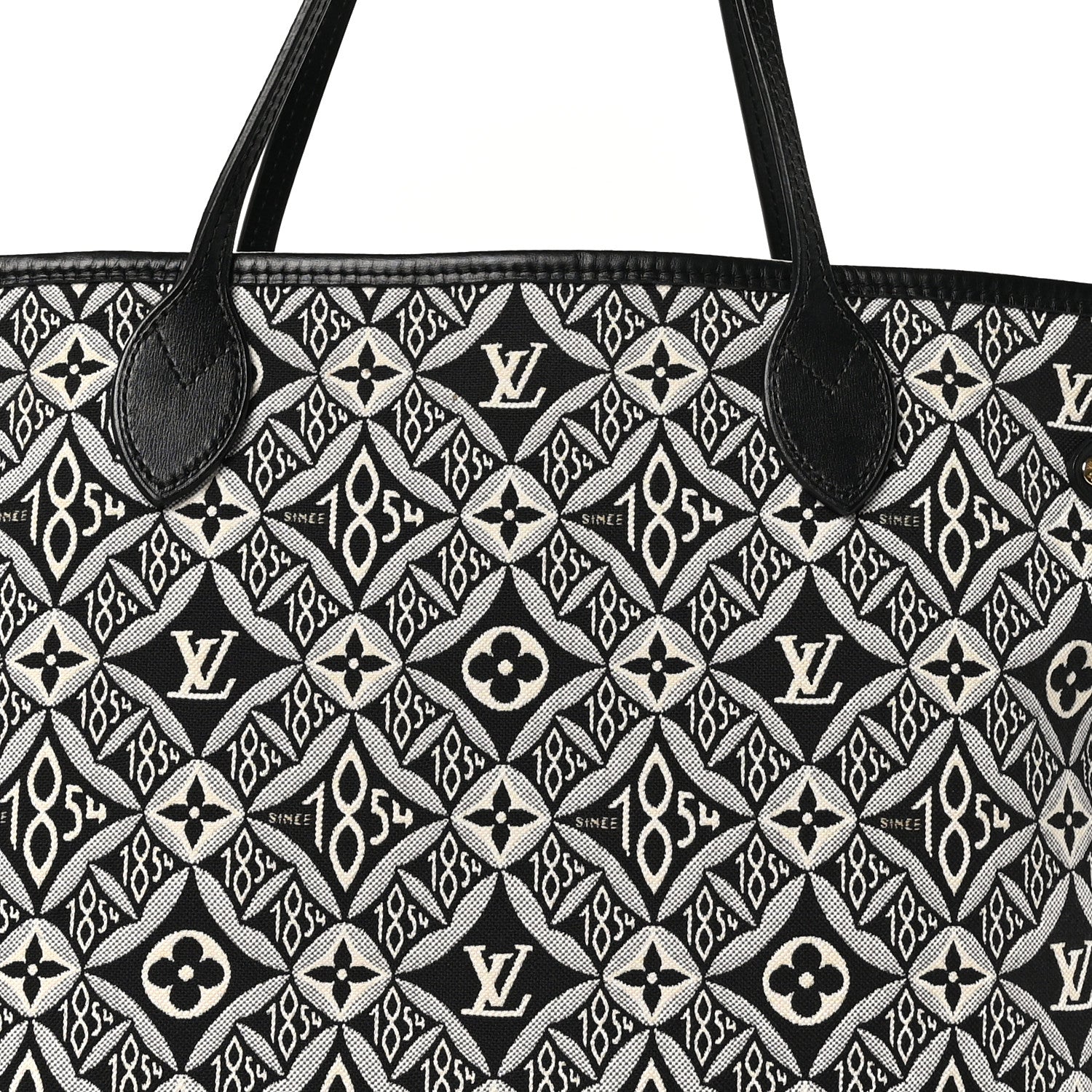 Louis Vuitton Jacquard Since 1854 Neverfull MM Grey 7 of 9