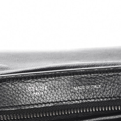 Celine Drummed Calfskin Suede Small Trapeze Black 7 of 7