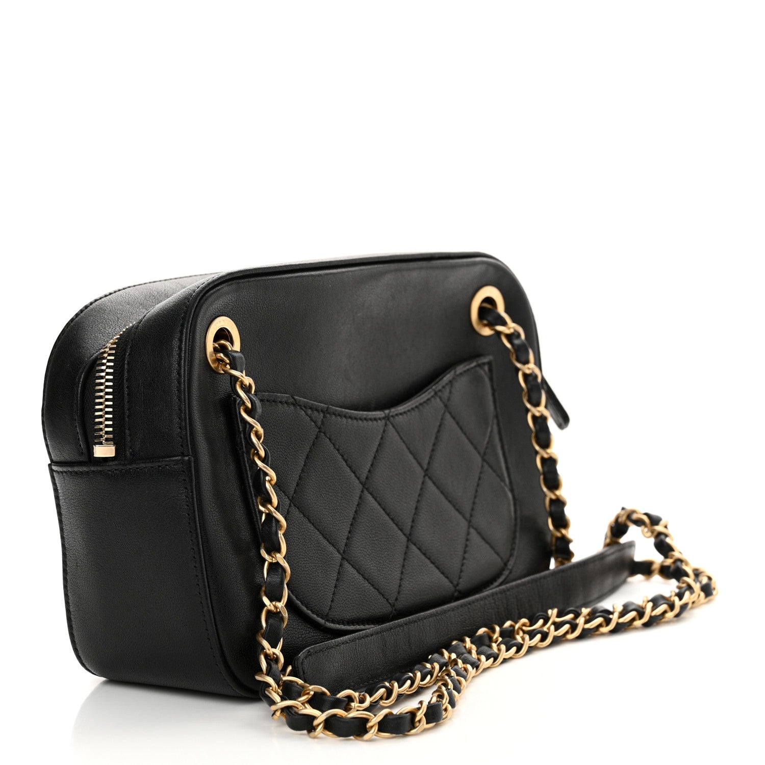 Chanel Goatskin Quilted Chanel 19 Camera Case Black 3 of 11