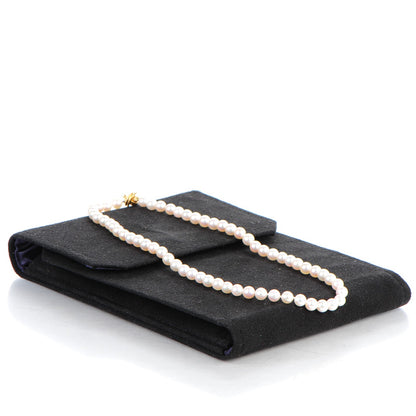 Tiffany 18K Yellow Gold 6.5mm Akoya Cultured Pearl Signature Necklace 5 of 5