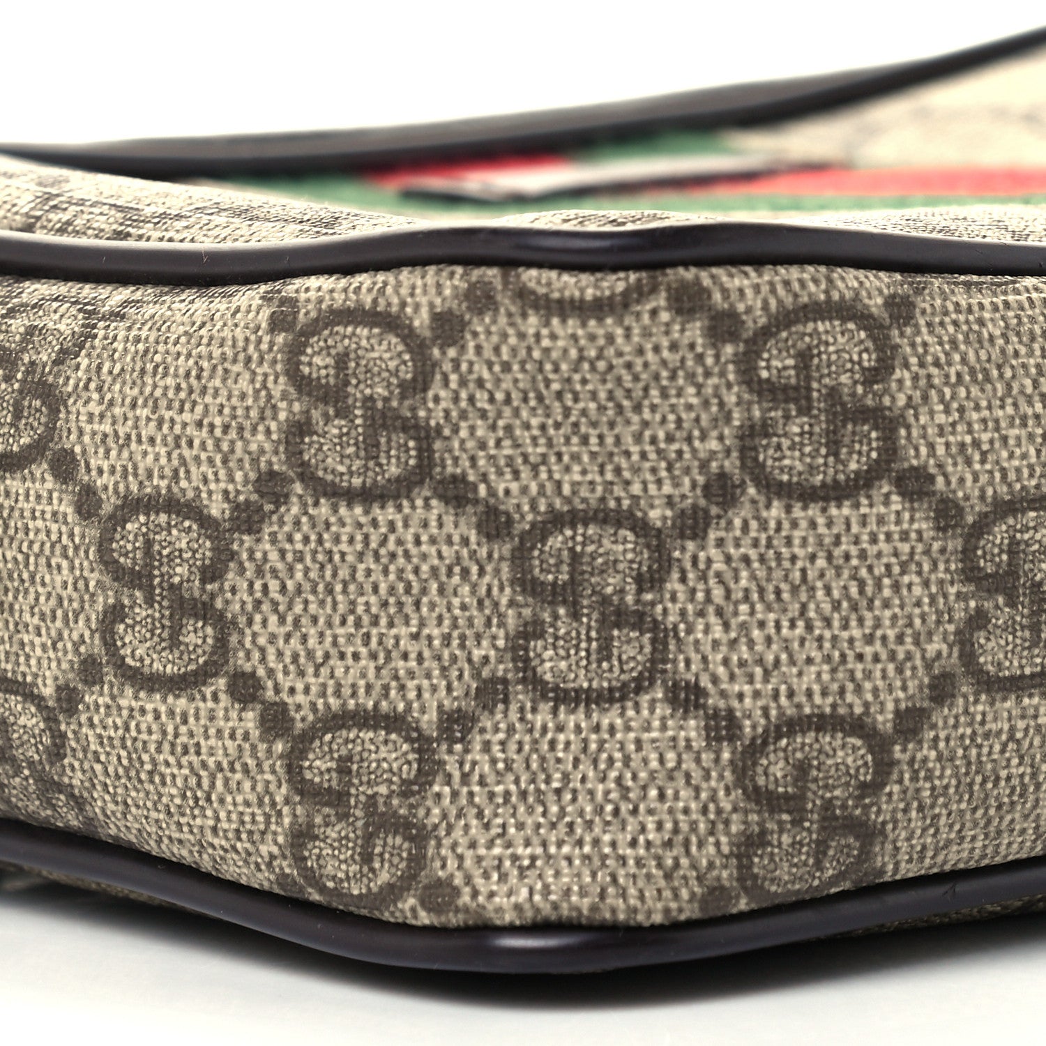 Gucci GG Supreme Monogram Canvas Web Shoulder Bag Brown 9 of 10