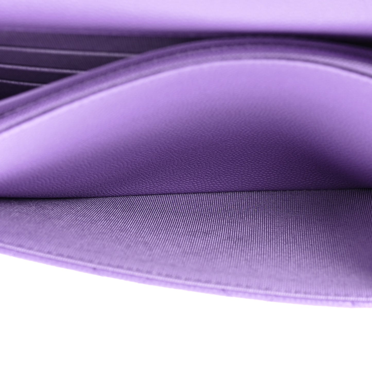 Caviar Quilted Wallet On Chain WOC Purple