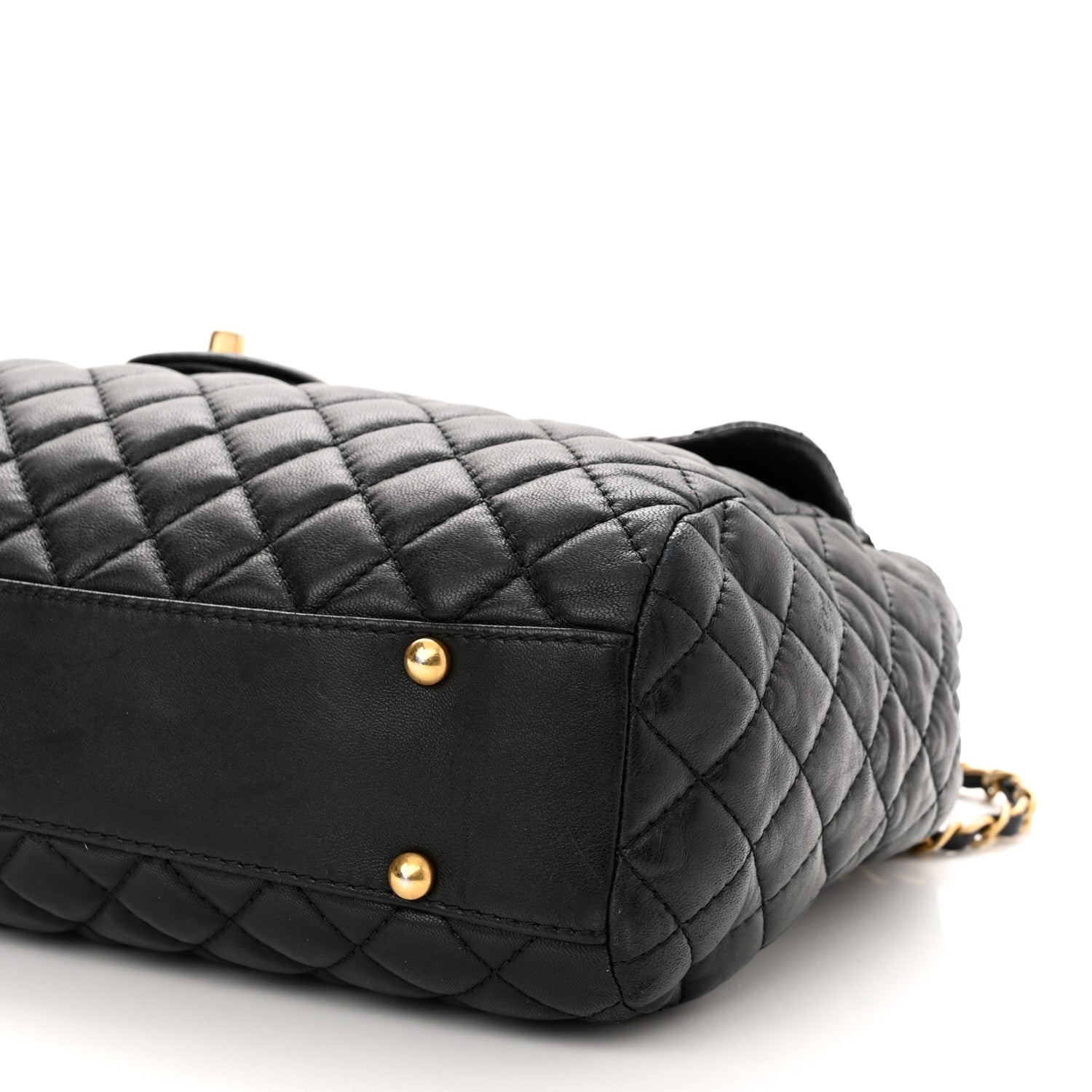 Chanel Lambskin Quilted Large Fluffy CC Shopping Tote Black 10 of 10