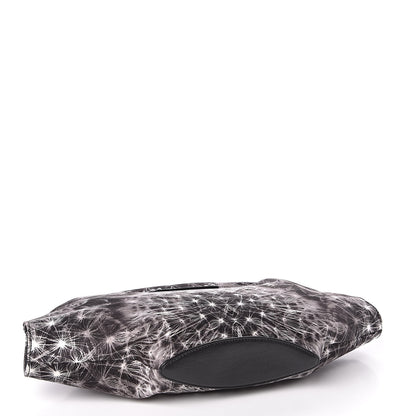Alexander McQueen Silk Dandelion Print De Manta Clutch Black 4 of 9
