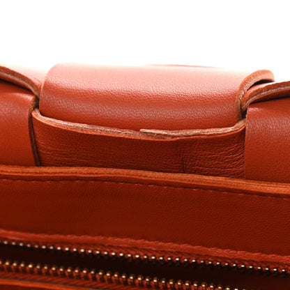 Bottega Veneta Grained Calfskin Intrecciato Cassette Crossbody Bag Maple 12 of 13