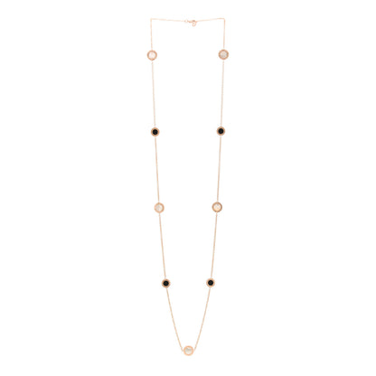 Bulgari 18K Rose Gold Black Onyx Mother of Pearl BVLGARI BVLGARI Long Station Necklace 2 of 7