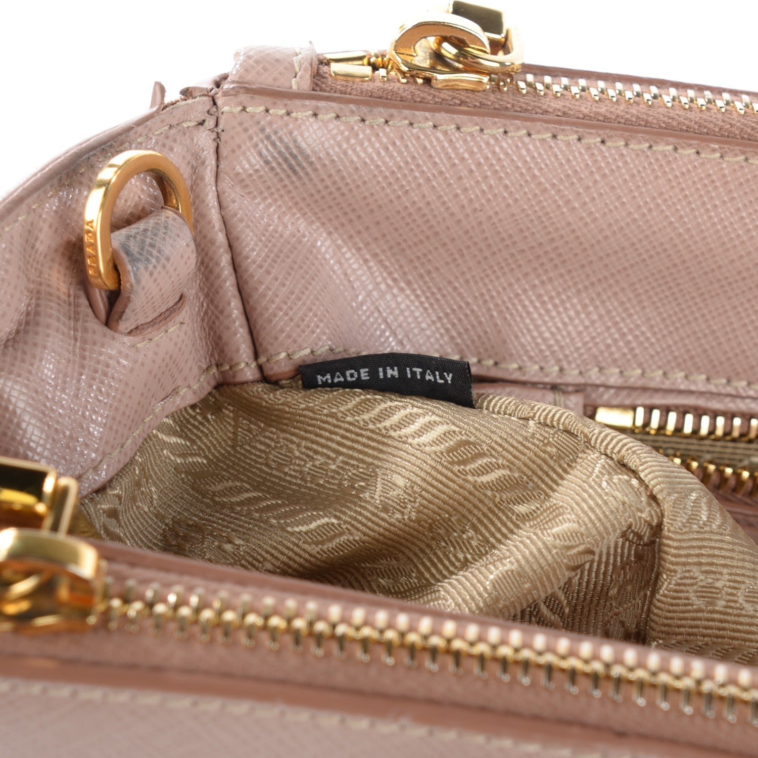 Prada Saffiano Small Galleria Double Zip Tote Cammeo 7 of 14