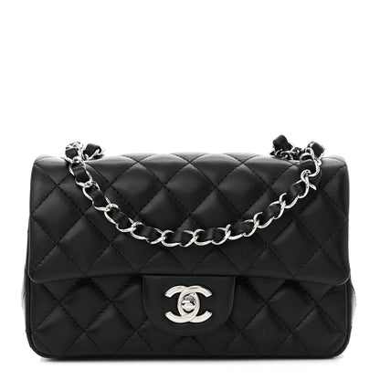 Chanel Lambskin Quilted Mini Rectangular Flap Black 1 of 10