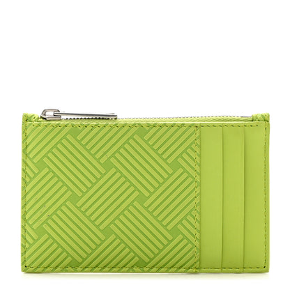 Bottega Veneta Nappa Embossed Intrecciato Zipped Card Case Kiwi 1 of 8