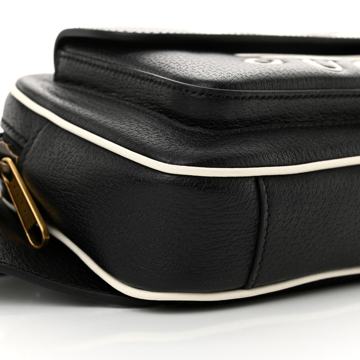 X ADIDAS Textured Dollar Calfskin Belt Bag Black