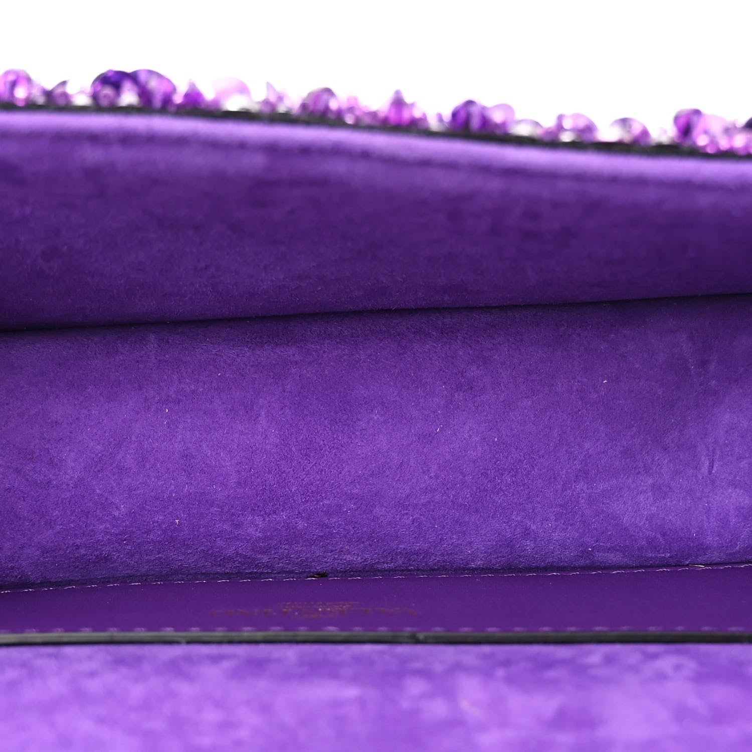 Valentino Garavani Sequin Crystal Vlogo Embroidered Small Loco Shoulder Bag Astral Purple 5 of 10