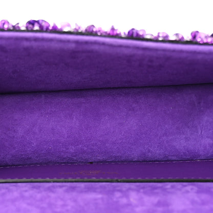 Valentino Garavani Sequin Crystal Vlogo Embroidered Small Loco Shoulder Bag Astral Purple 5 of 10