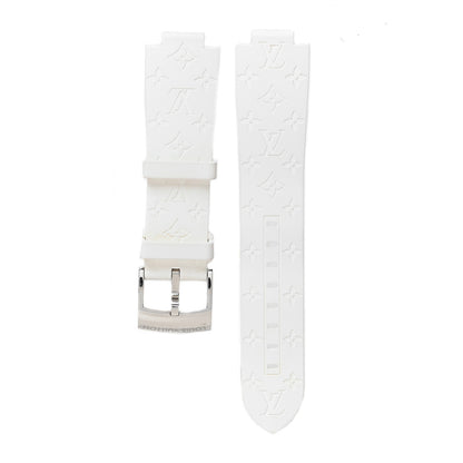 Louis Vuitton Rubber Monogram Tambour Watch Strap White 1 of 4