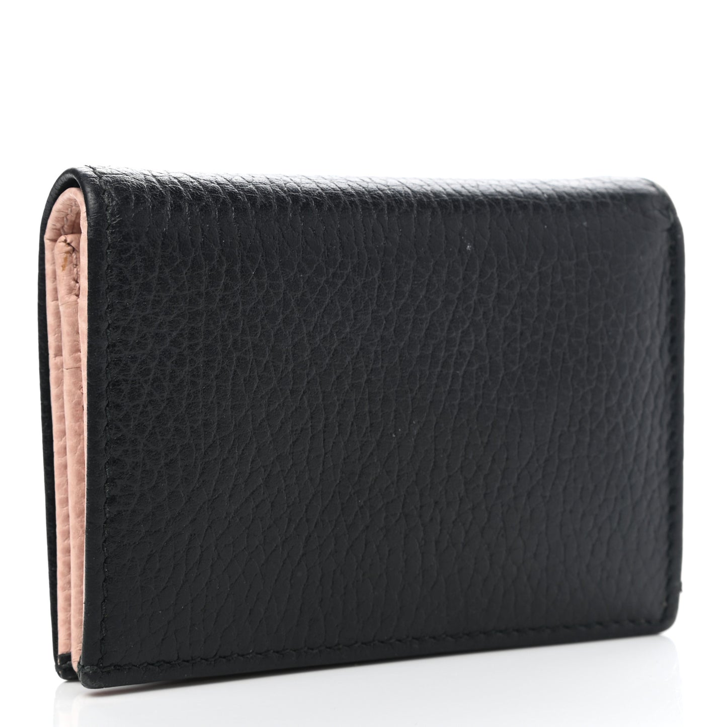 Calfskin GG Marmont Bow Card Case Black