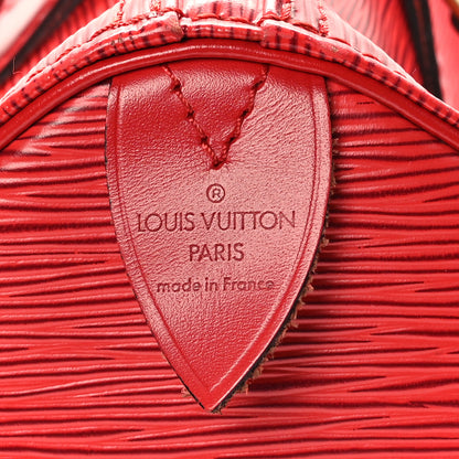 Louis Vuitton Epi Speedy 30 Castillan Red 12 of 13