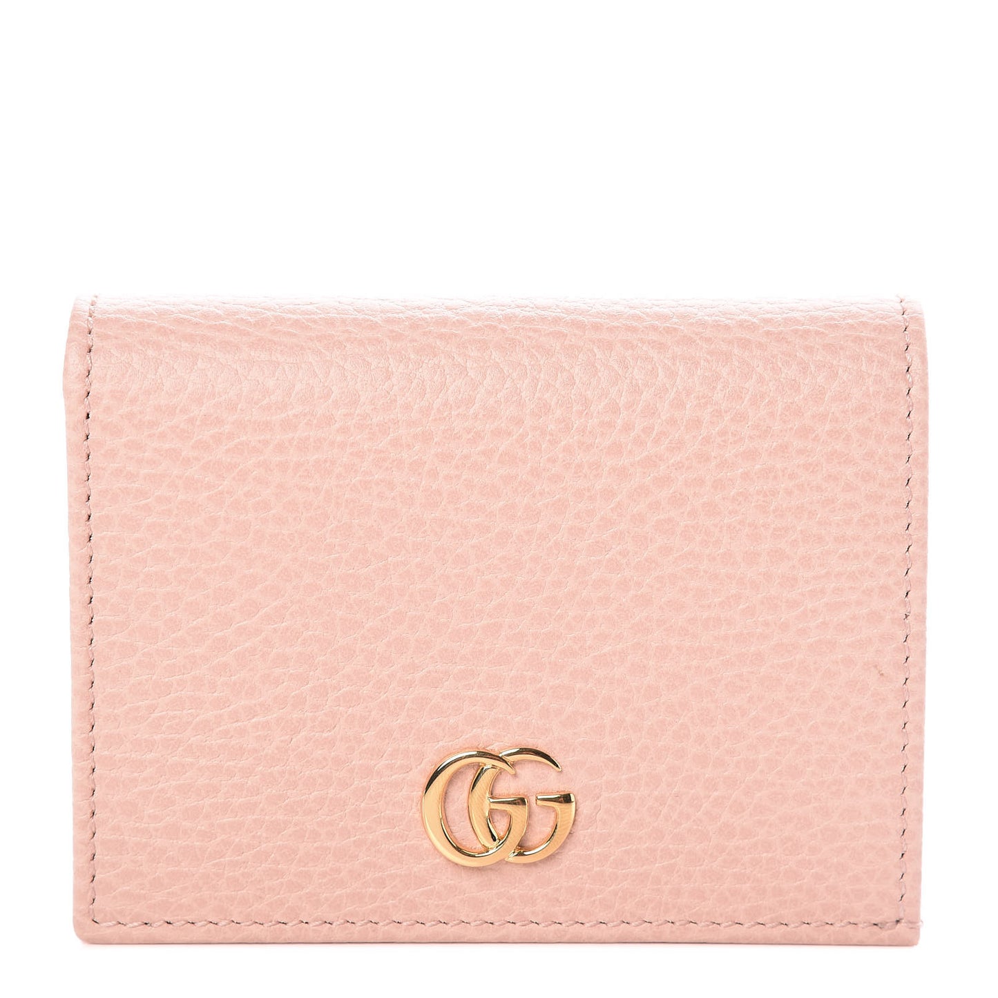 Dollar Calfskin GG Marmont Card Case Perfect Pink
