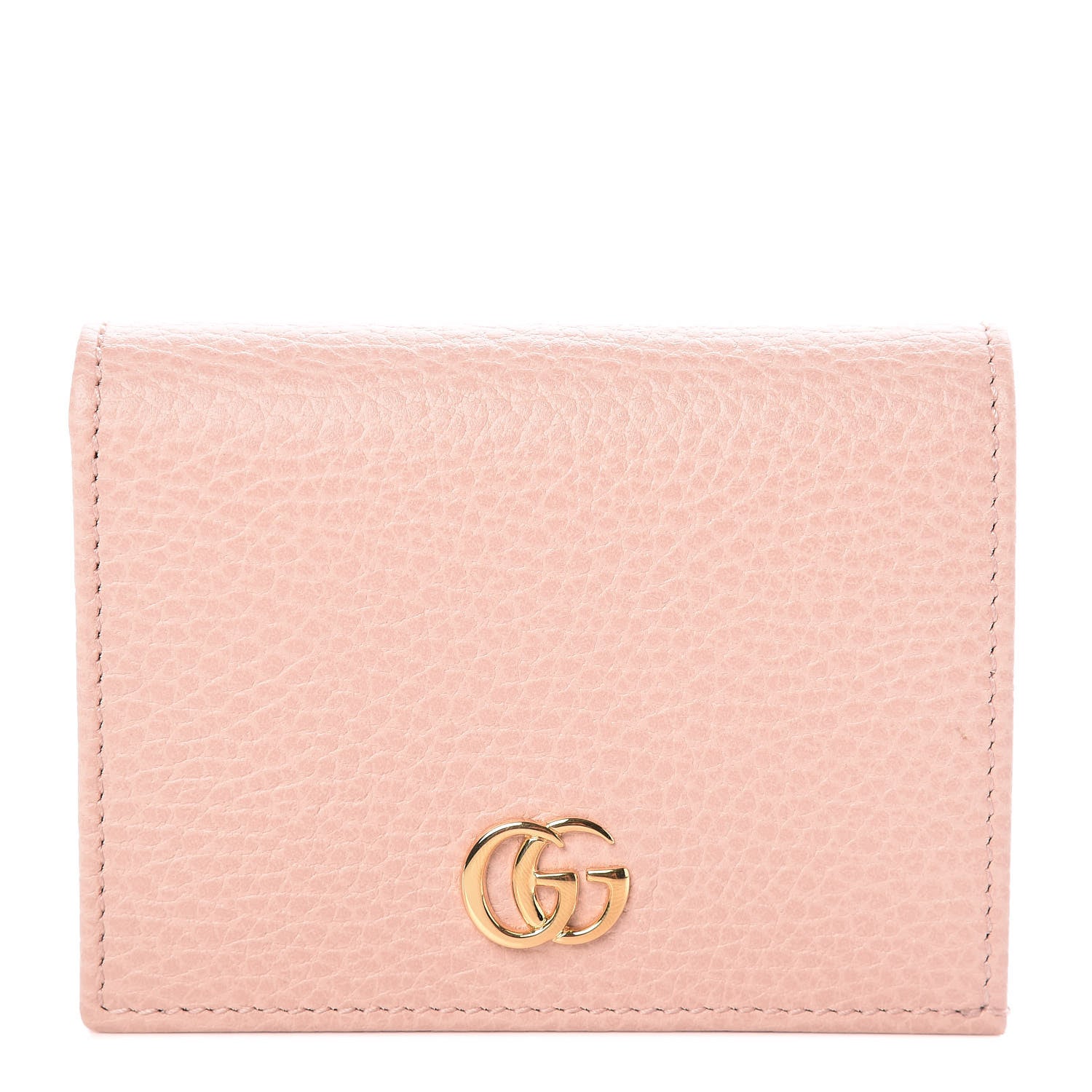 Gucci Dollar Calfskin GG Marmont Card Case Perfect Pink 1 of 8