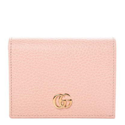 Gucci Dollar Calfskin GG Marmont Card Case Perfect Pink 1 of 8