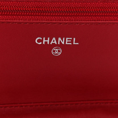 Chanel Caviar Timeless CC Wallet On Chain WOC Red 6 of 17