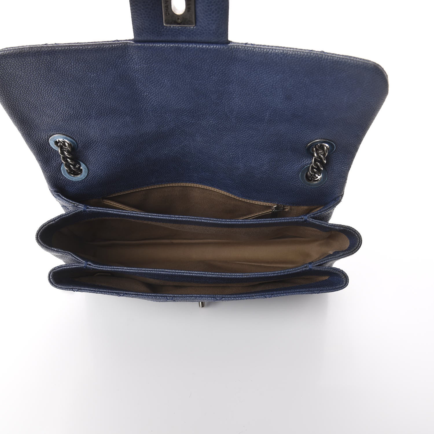 Chanel Caviar Quilted Medium Simply CC Flap Blue 4 of 8