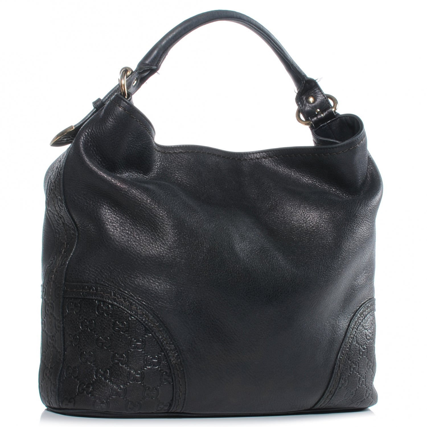Gucci Leather Guccissima Large Signoria Hobo Black 3 of 7