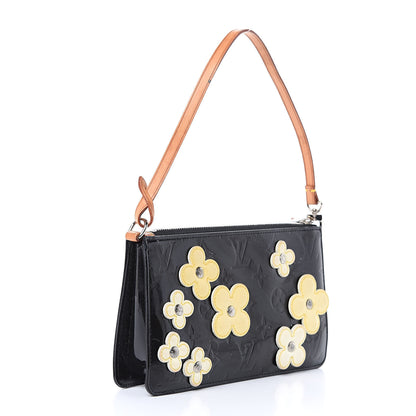 Louis Vuitton Vernis Lexington Fleurs Pochette Black 3 of 13