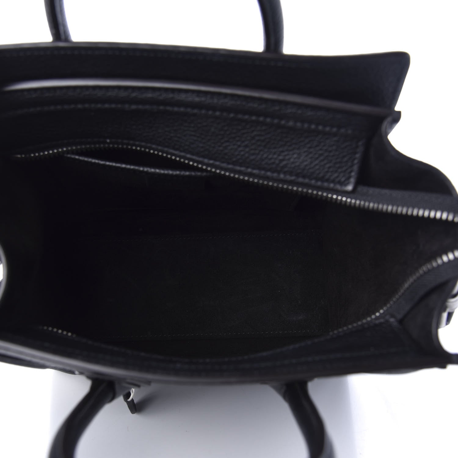 Celine Drummed Calfskin Nano Luggage Black 6 of 11