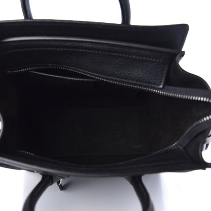 Celine Drummed Calfskin Nano Luggage Black 6 of 11