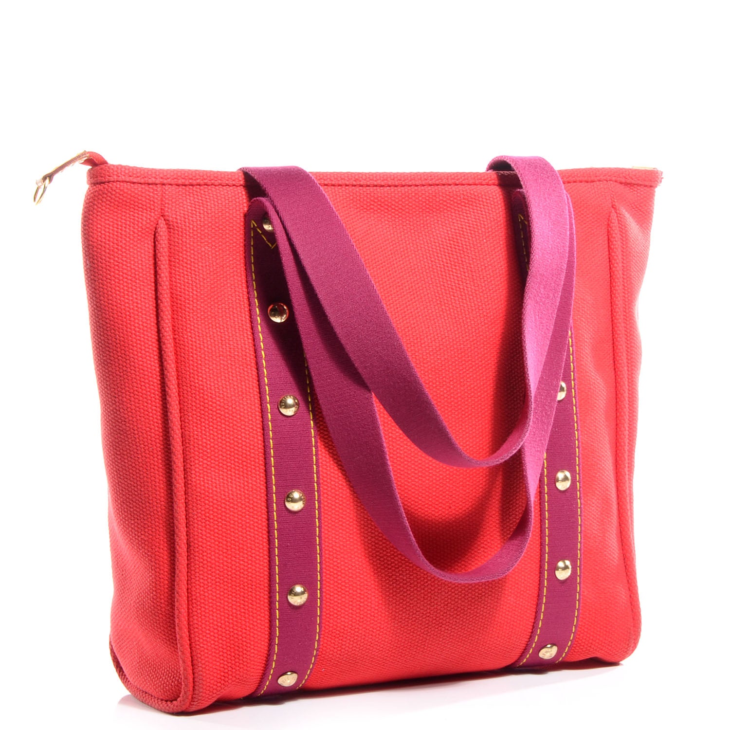 Louis Vuitton Toile Antigua Cabas MM Red Pink 3 of 8
