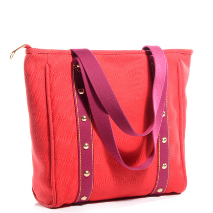 Louis Vuitton Toile Antigua Cabas MM Red Pink 3 of 8