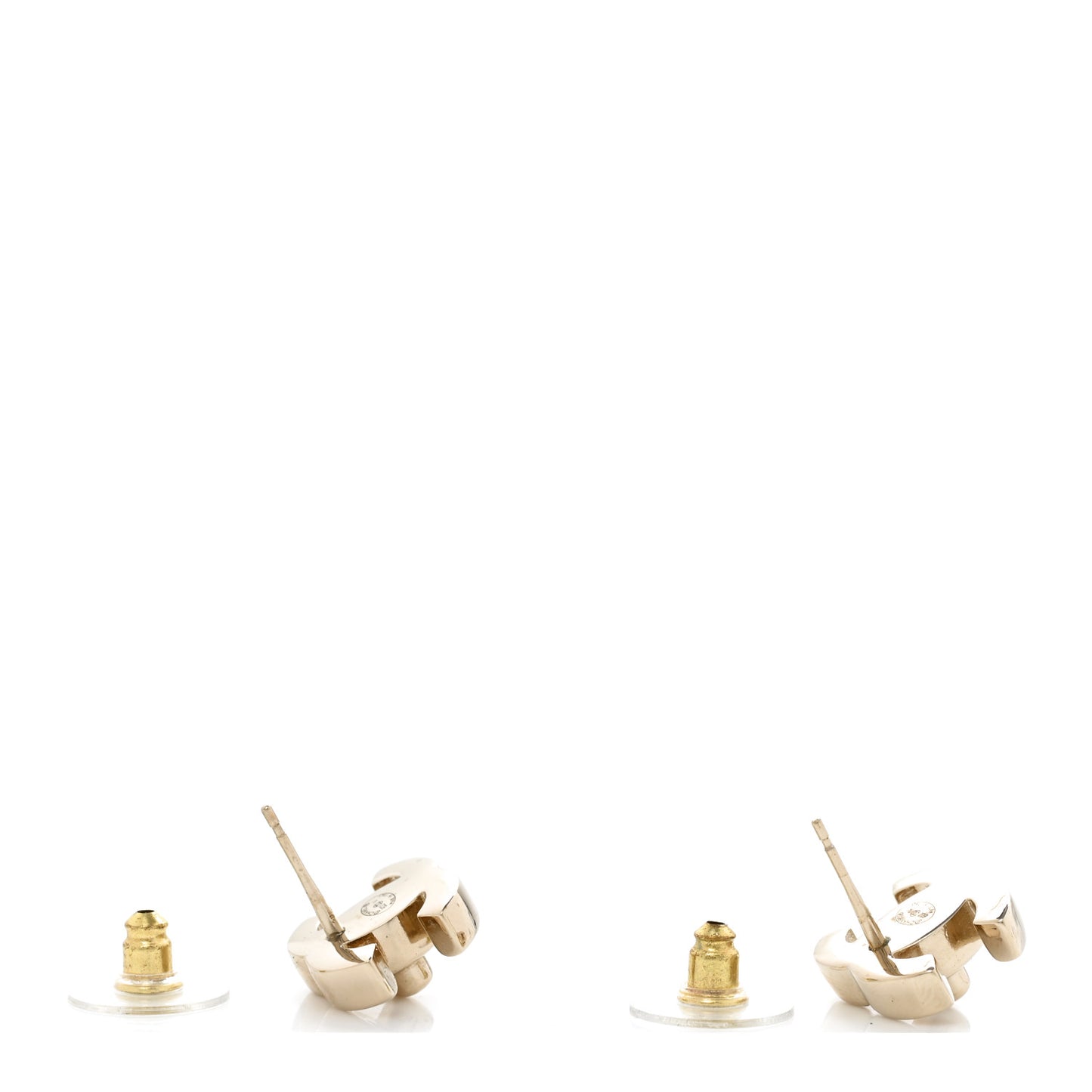 Metal CC Turnlock Earrings Gold