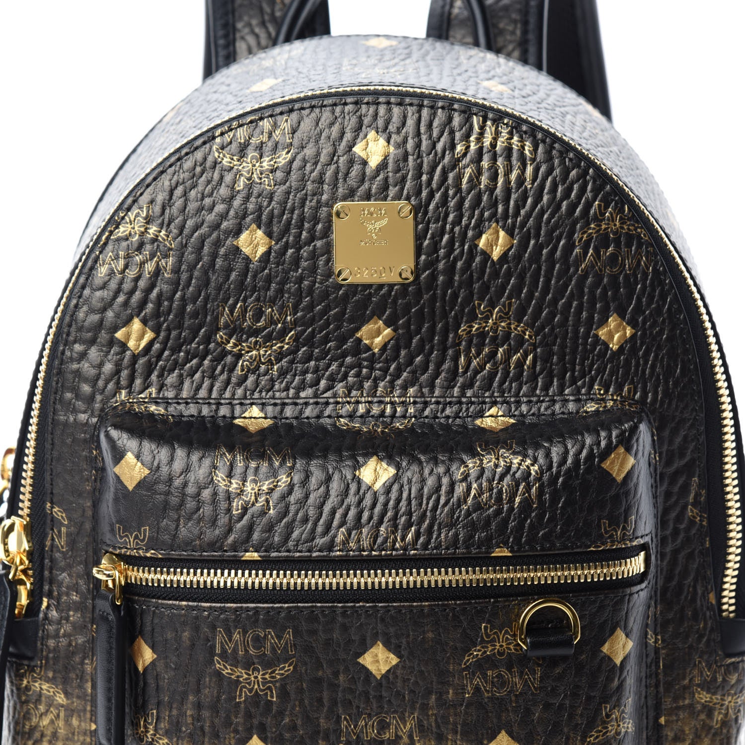 MCM Gradation Visetos Small Stark Backpack Black Gold 12 of 12