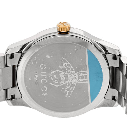 Gucci Stainless Steel 38mm G-Timeless Two Tone Snake Quartz Watch 4 of 5