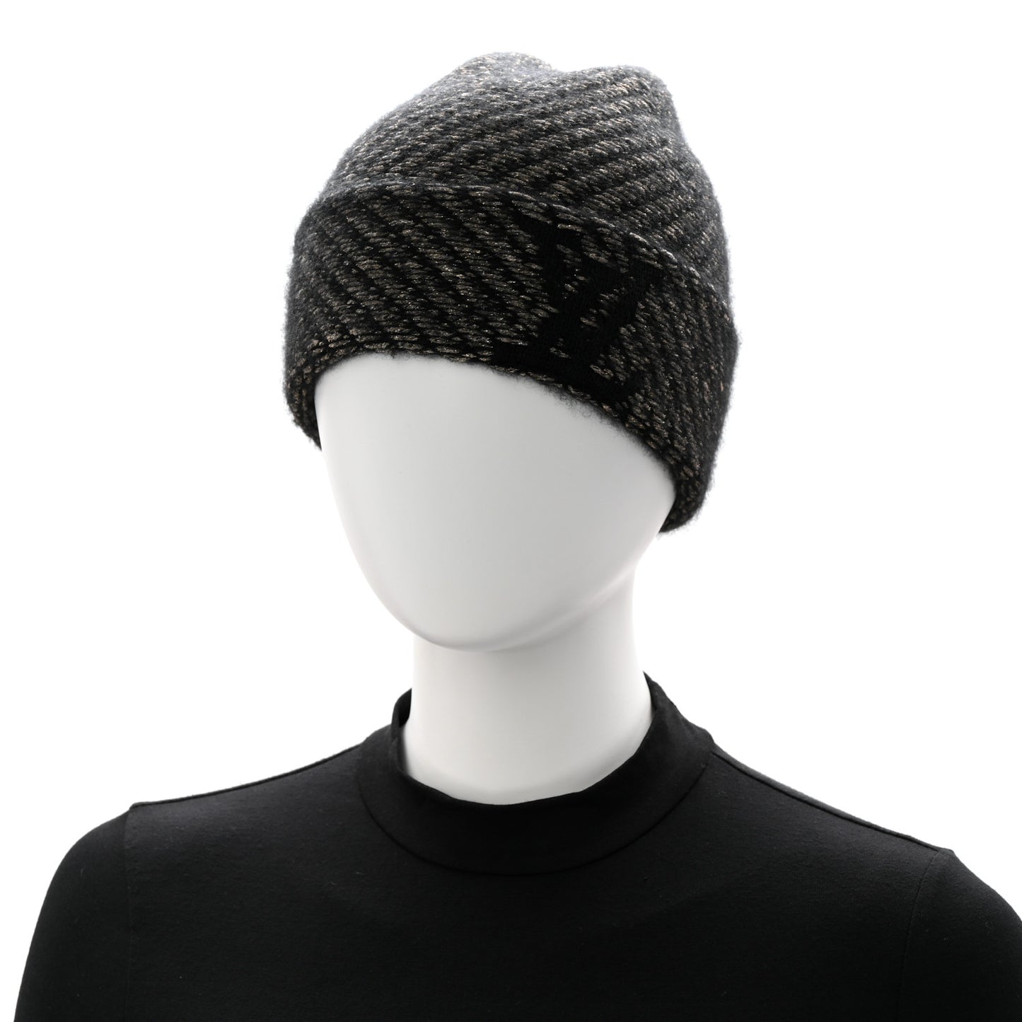 Wool Cashmere Warm Me Up Bonnet Beanie Hat Black
