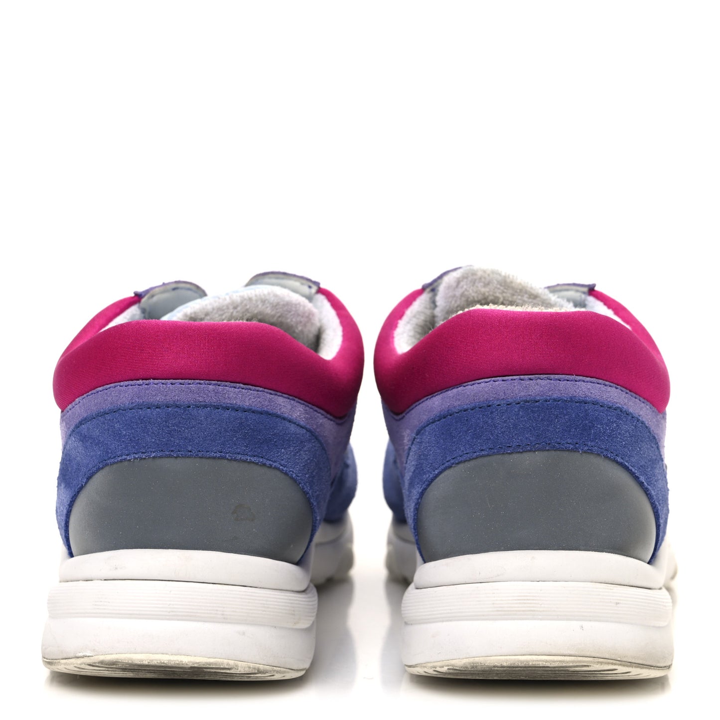 Nylon Calfskin Suede CC Womens Sneakers 39.5 Light Blue
