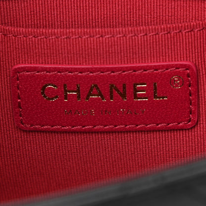 Chanel Lambskin Quilted Diamond Lock Flap Black 6 of 11