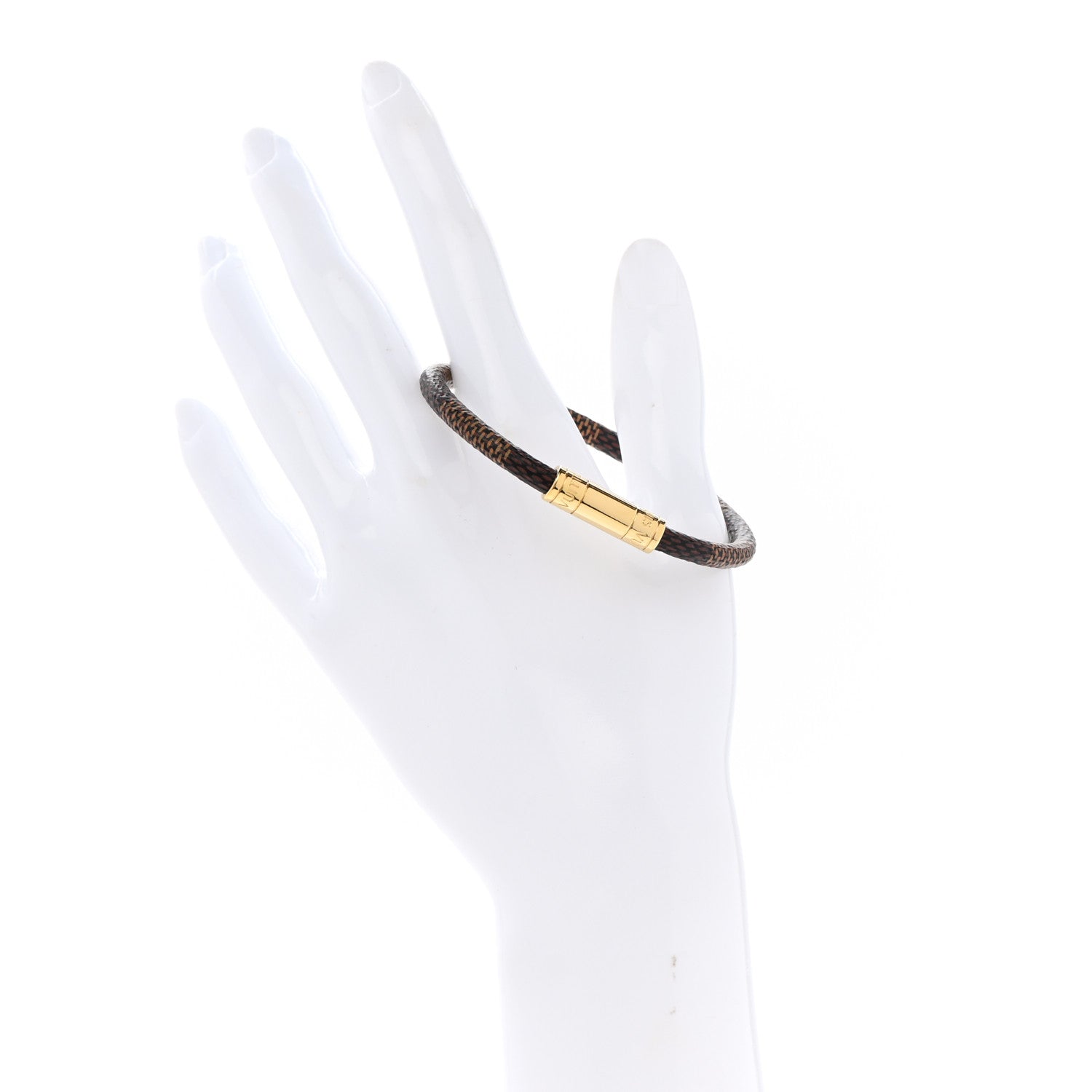 Louis Vuitton Damier Ebene Keep It Bracelet 19 2 of 5