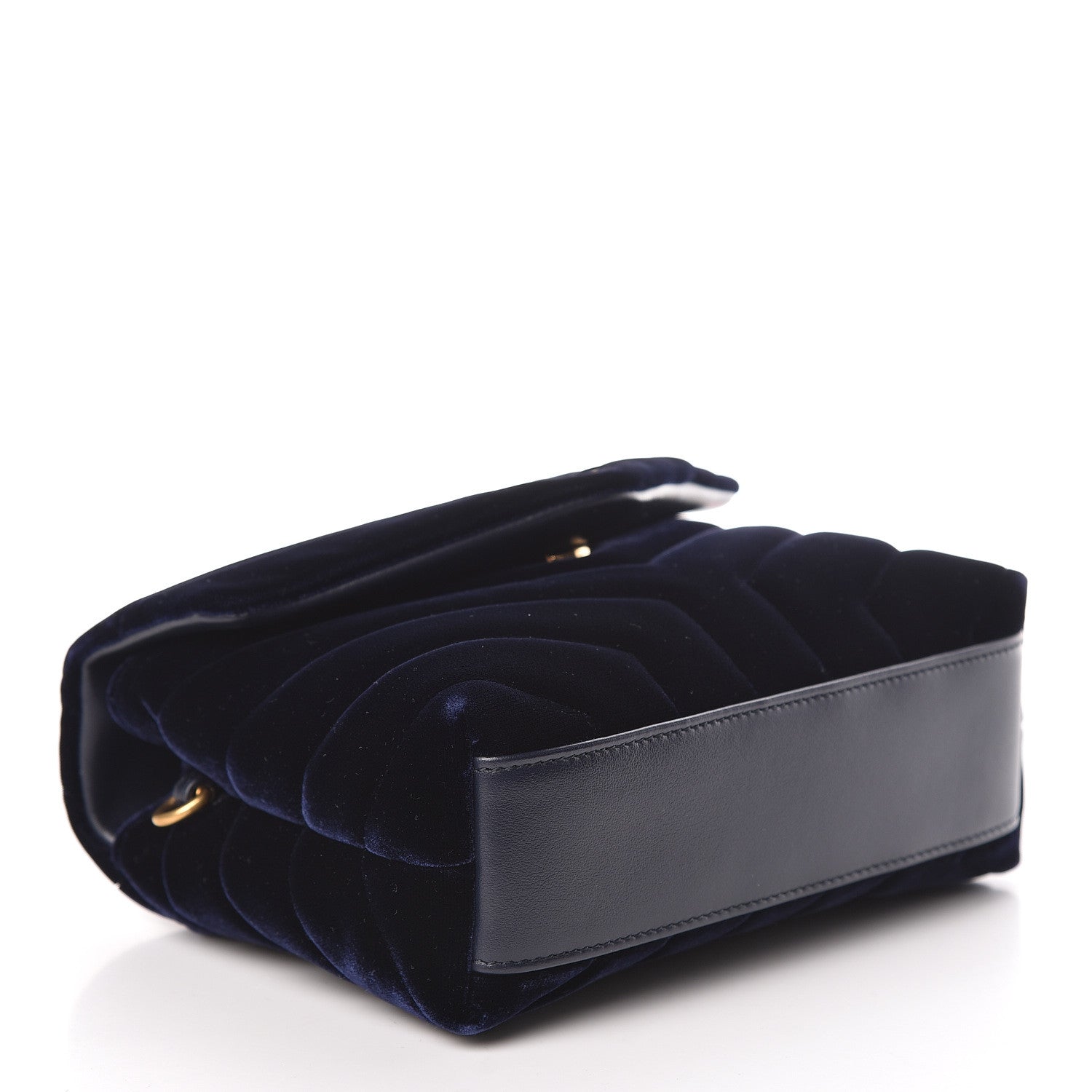 Saint Laurent Velvet Y Quilted Monogram Toy Loulou Crossbody Navy 4 of 10
