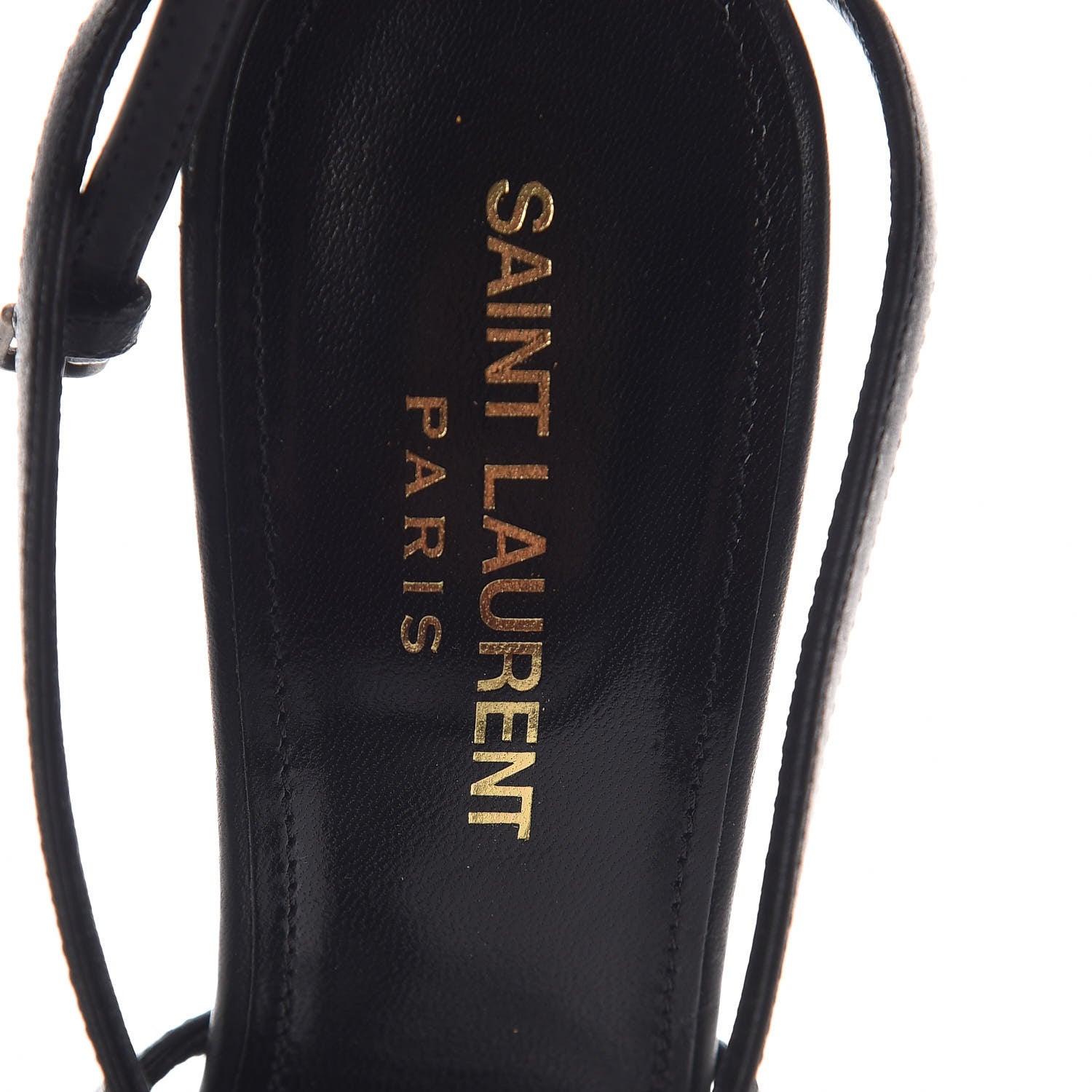 Saint Laurent Calfskin Cassandra 110 Sandals 36 Black 7 of 8