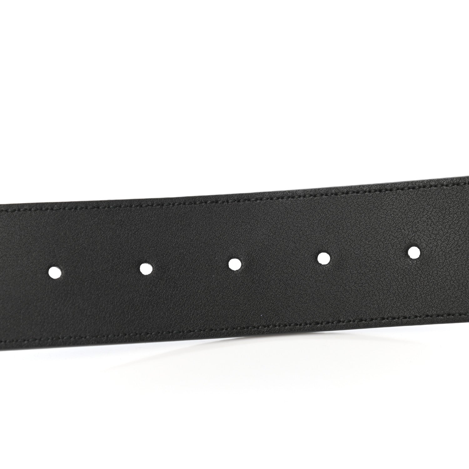 Gucci Textured Dollar Calfskin Nickel Double G 40mm Belt 85 34 Black 4 of 6