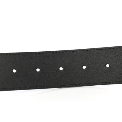 Gucci Textured Dollar Calfskin Nickel Double G 40mm Belt 85 34 Black 4 of 6