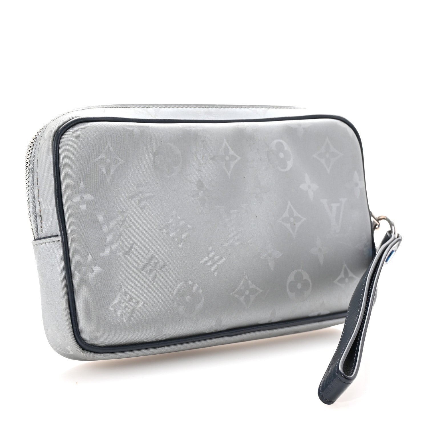 Louis Vuitton Monogram Satellite Alpha Clutch Silver 3 of 6