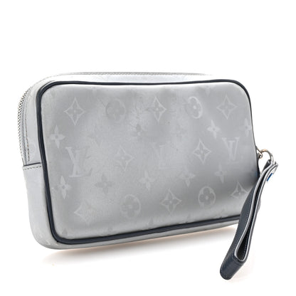 Louis Vuitton Monogram Satellite Alpha Clutch Silver 3 of 6