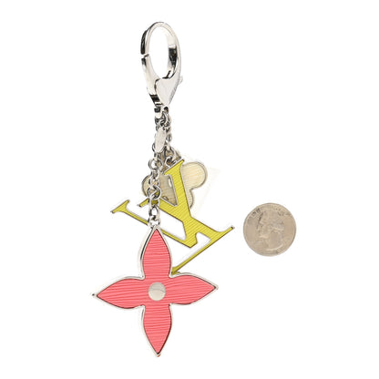 Louis Vuitton Fleur d Epi Bag Charm Key Holder 2 of 5