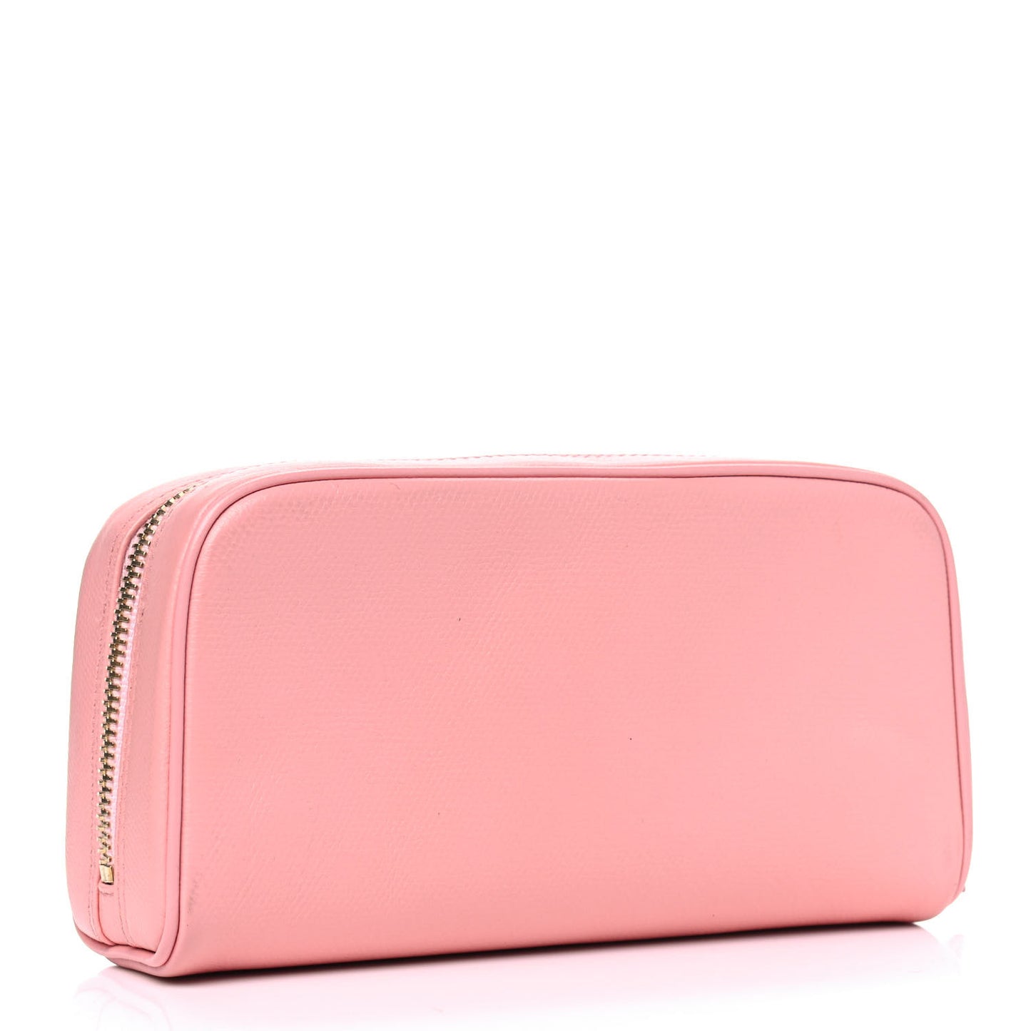 Grained Calfskin CC Button Medium Pouch Cosmetic Case Pink