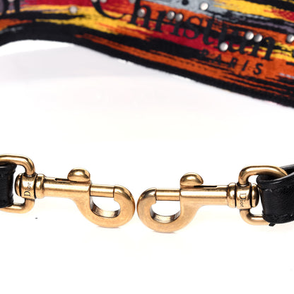 Christian Dior Canvas Embroidered Studded Rainbow Shoulder Strap 3 of 6