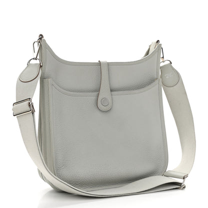 Hermes Taurillon Clemence Evelyne III PM Gris Perle 2 of 11