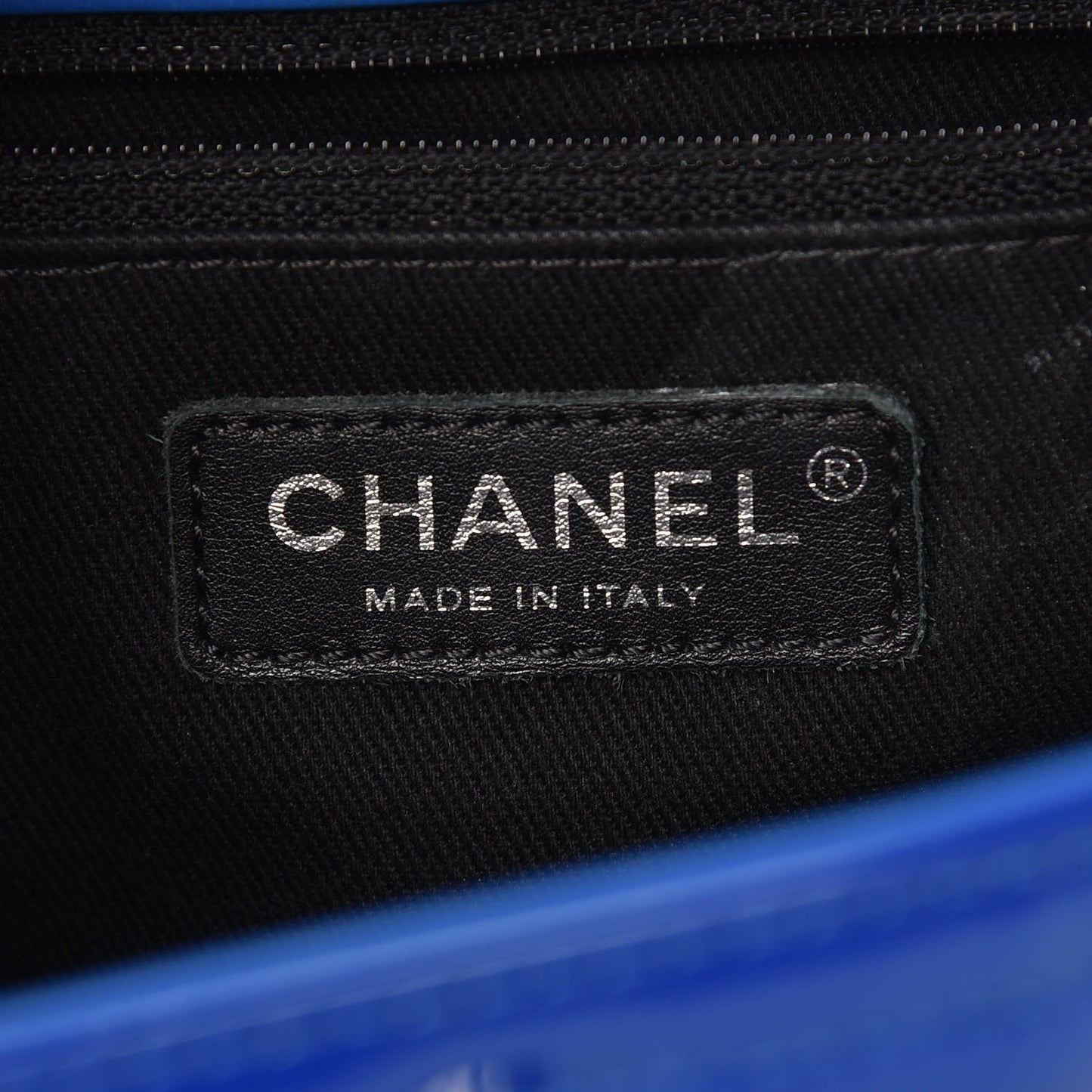 Patent Quilted Medium Coco Shine Accordion Flap Blue