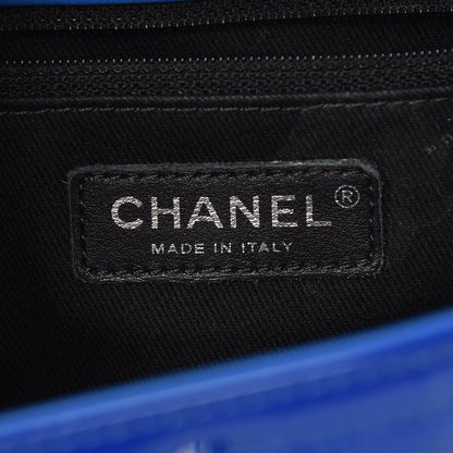 Chanel Patent Quilted Medium Coco Shine Accordion Flap Blue 9 of 12