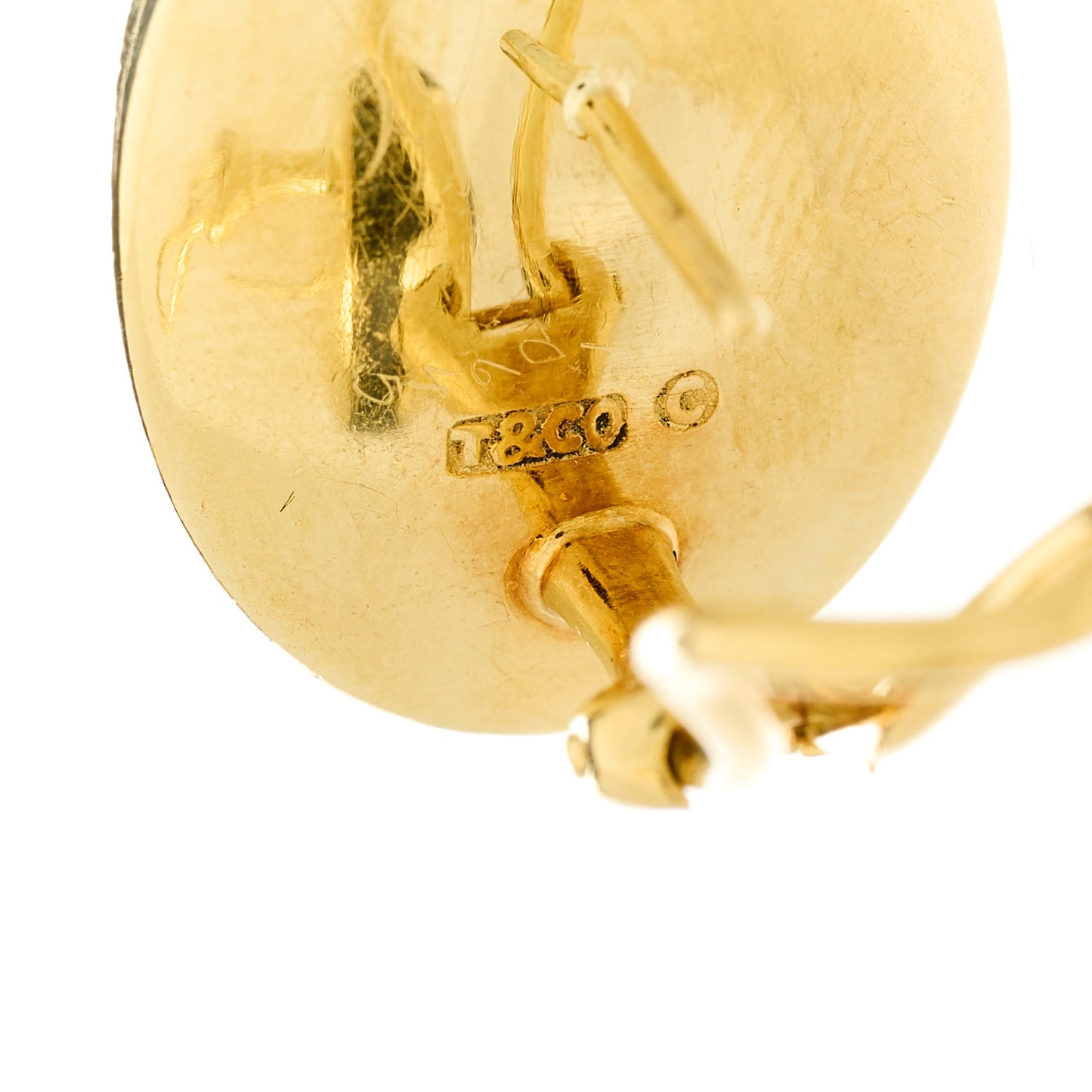 18K Yellow Gold Black Jade Positive Negative Earrings